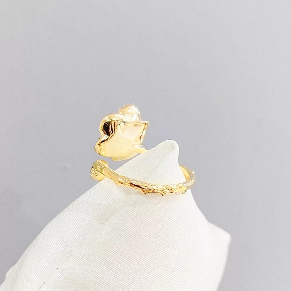 !NEW Gold Onyx Ring | Micropave Open Size Band Ring - Picture 11 of 16